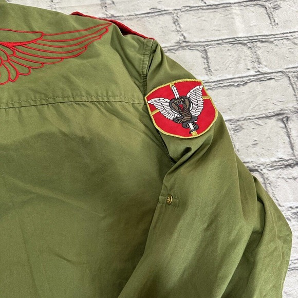 COOGI Vintage Green Cotton Mens Size XXL Casual Western Utility Dress Shirt - Picture 9 of 12